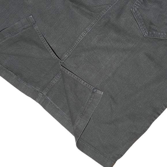 NYDJ Black Denim Skirt Size 16W 5-Pocket Fly Button Belt Loops Back Slit USA EUC - Picture 13 of 16